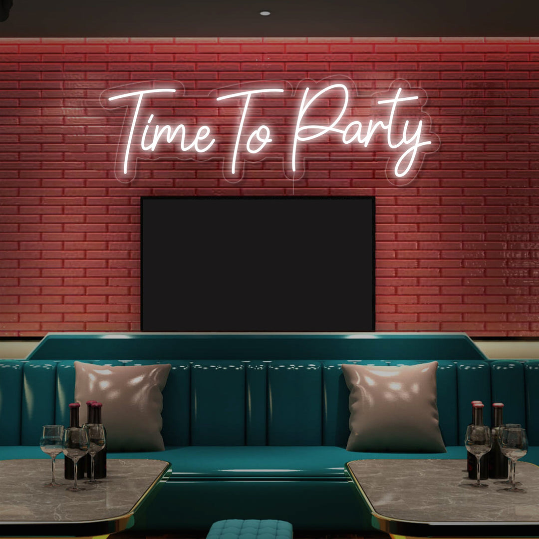 "Time To Party" Neonkyltti