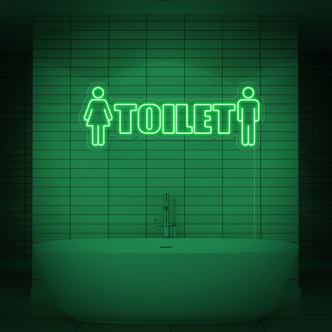 "Toilet, Mies, nainen" Neonkyltti