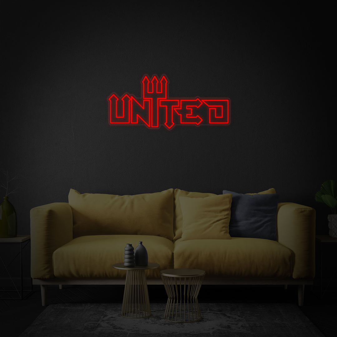 "United Jalkapallojoukkue" Neonkyltti