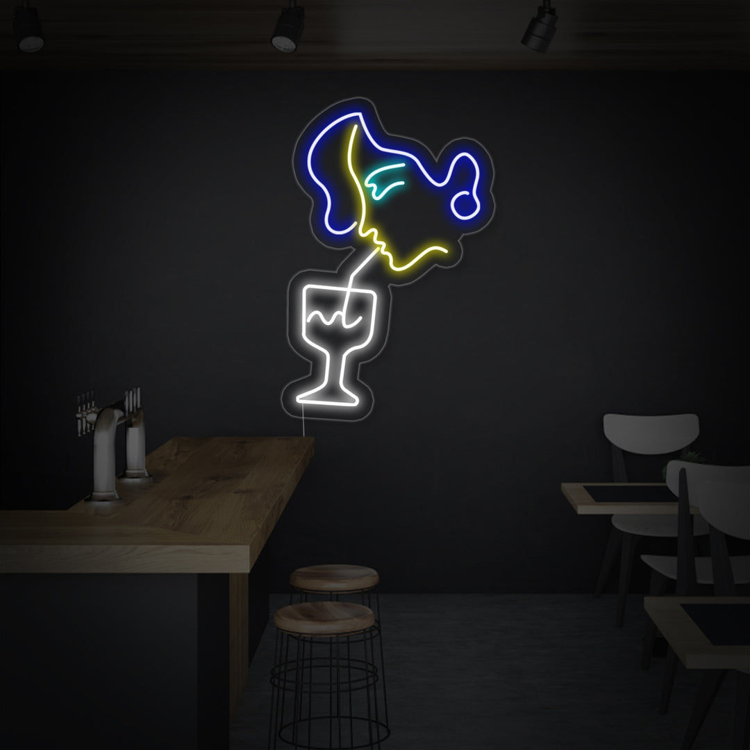 "Naiset, Juominen" Neonkyltti