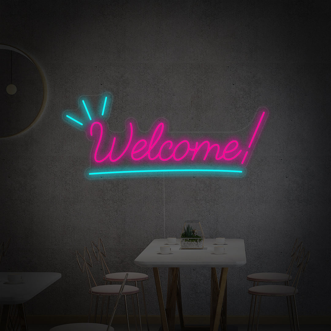 "Welcome" Neonkyltti
