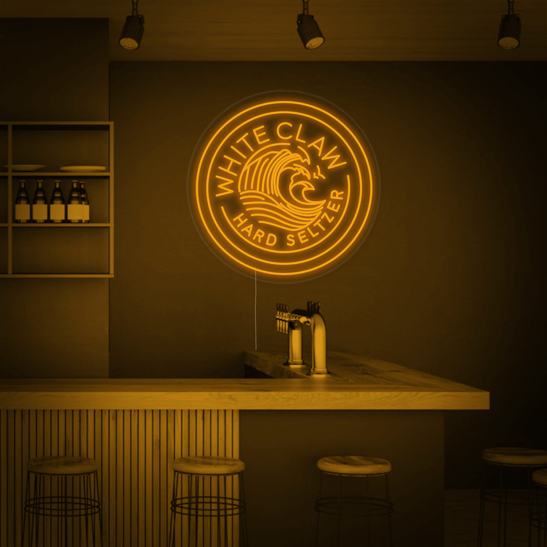 "White Claw Olutbaari" Neonkyltti