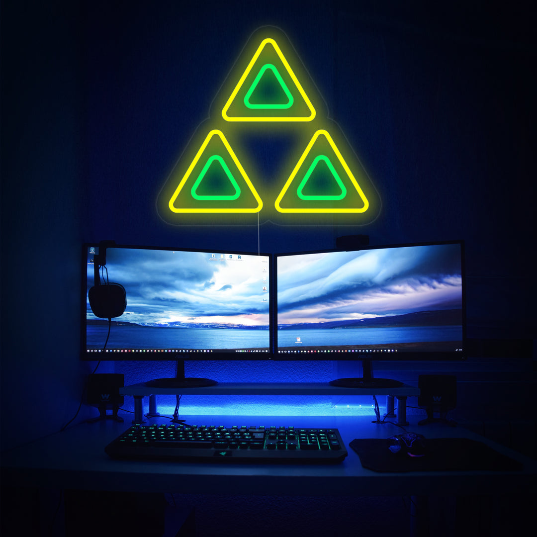 "Zelda Triforce" Neonkyltti