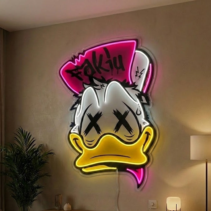 "Punk-ankka" Neonkyltti