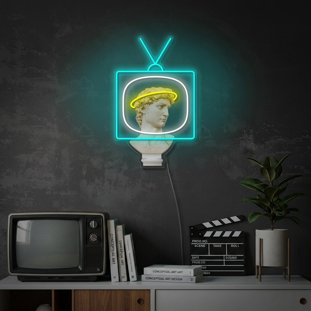 "David Broadcast" Neonkyltti