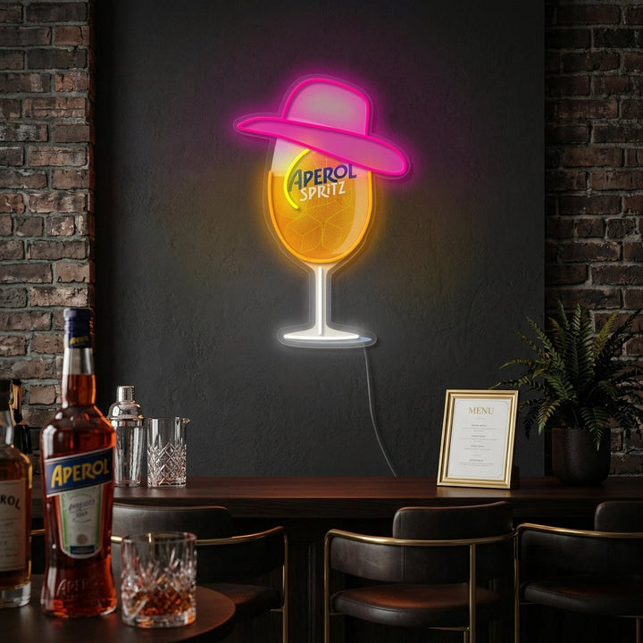"Neiti Aperol" Neonkyltti