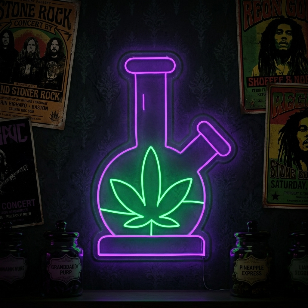 "Marihuana Kannabis" Neonkyltti