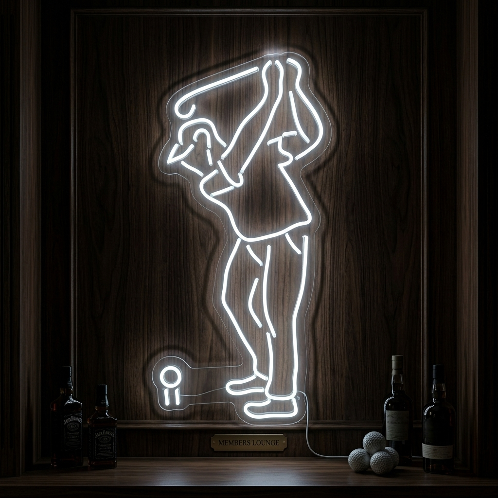 "Golfin Pelaaja" Neonkyltti