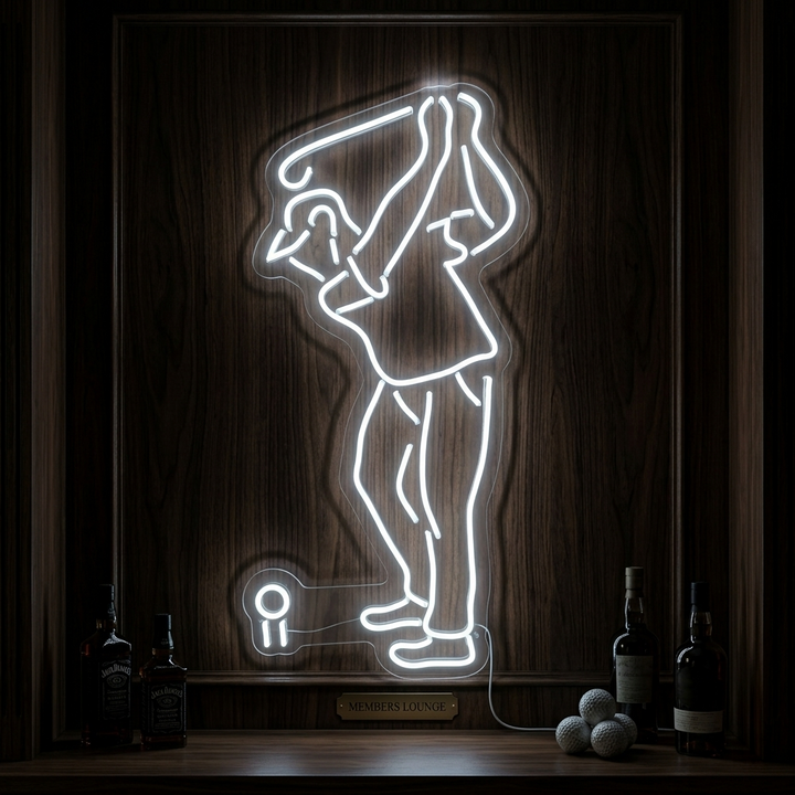 "Golfin Pelaaja" Neonkyltti