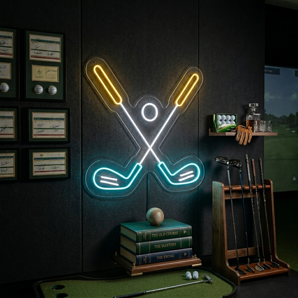 "Golfpallo" Neonkyltti