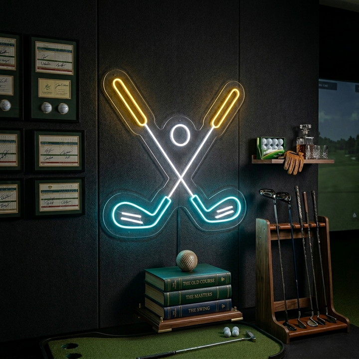"Golfpallo" Neonkyltti