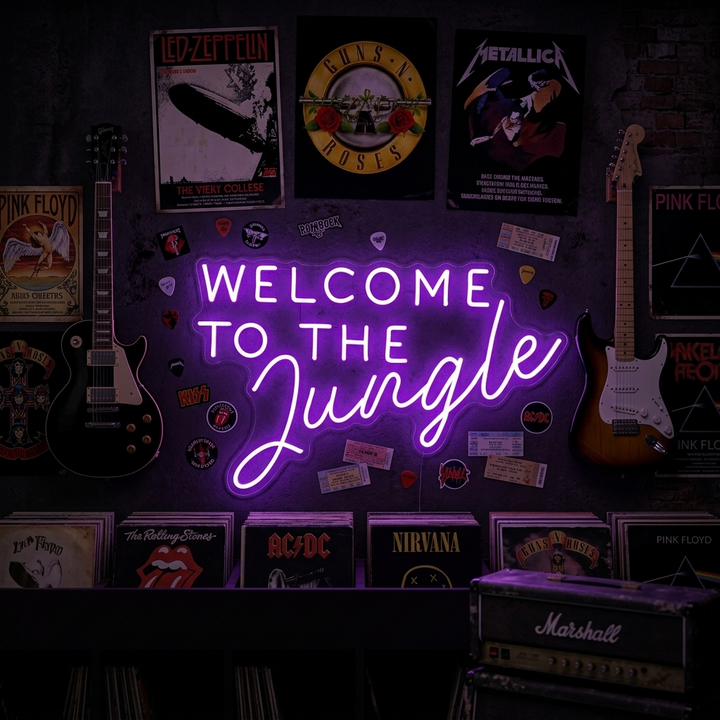 "Welcome to the Jungle" Neonkyltti