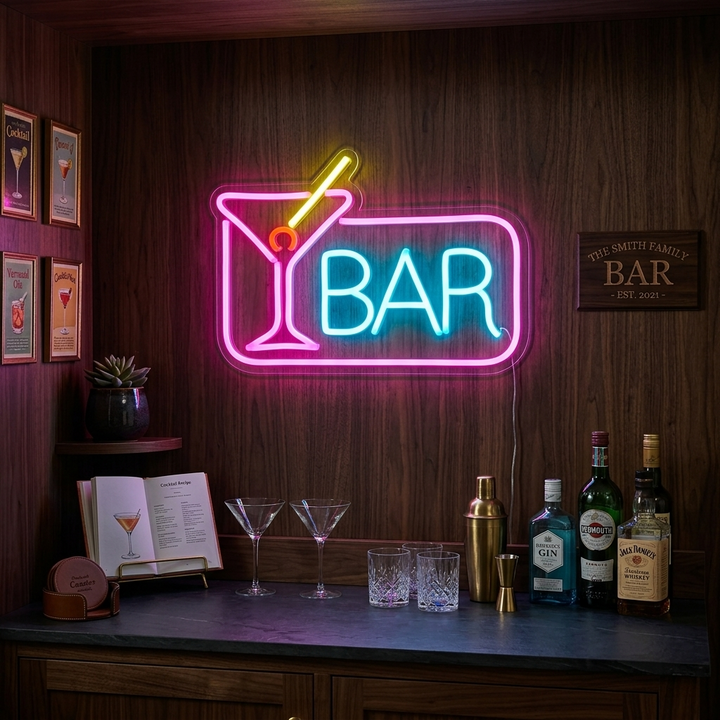 "Cocktail Bar" Neonkyltti