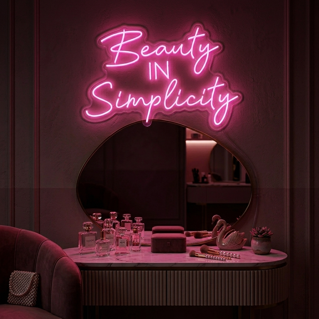 "Beauty In Simplicity" Neonkyltti