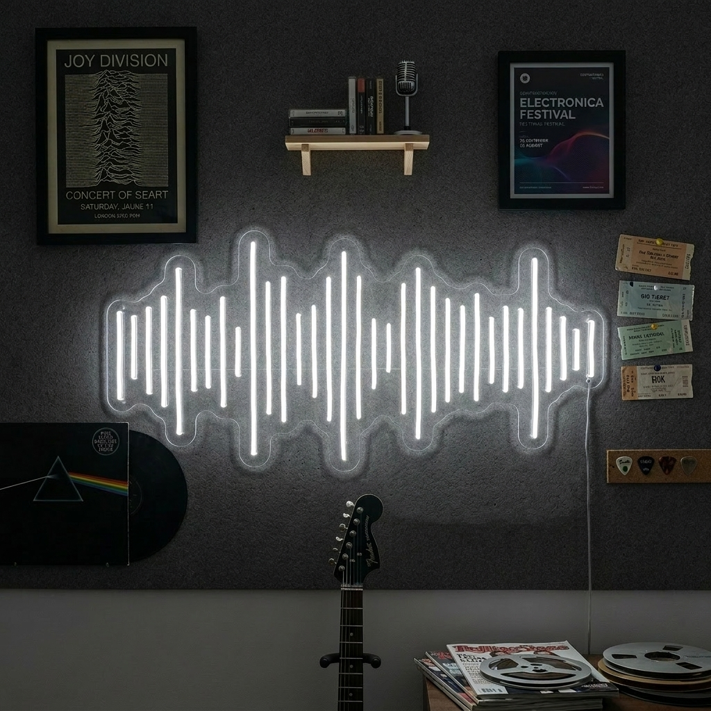 "Musiikin Aallot" Neonkyltti