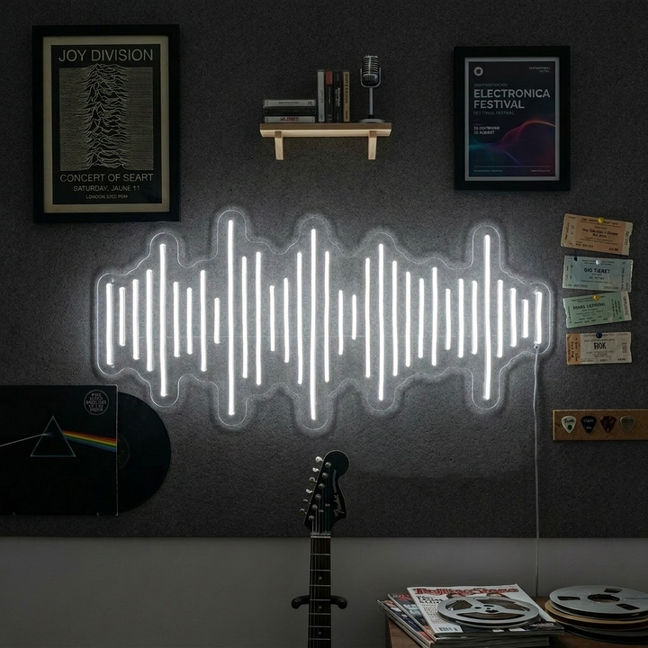 "Musiikin Aallot" Neonkyltti