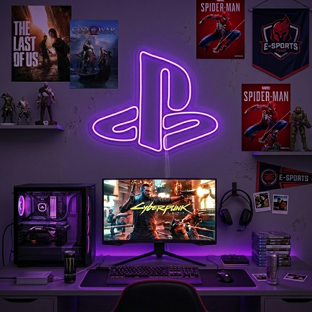 "Play Logo" Neonkyltti