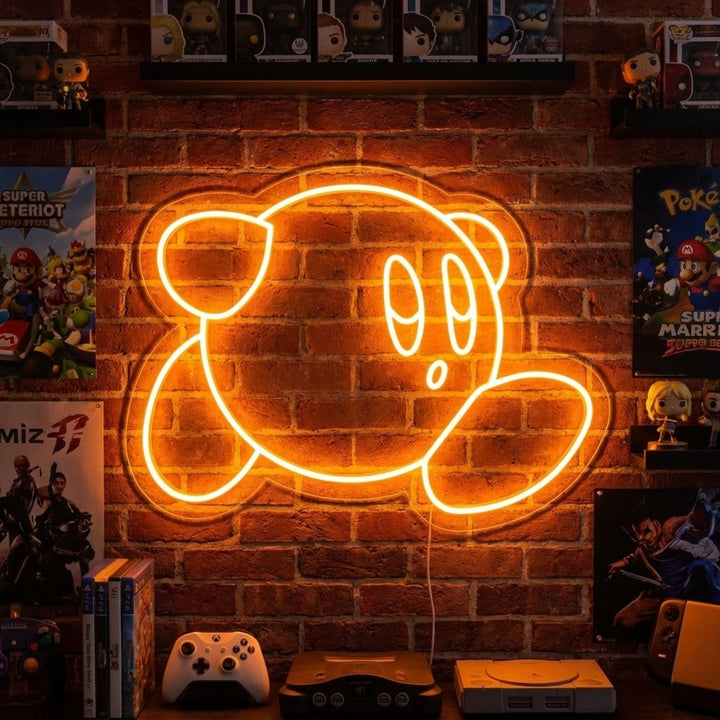 "Kirby, Kirby Huoneen Sisustus, Pelin Sisustus" Neonkyltti