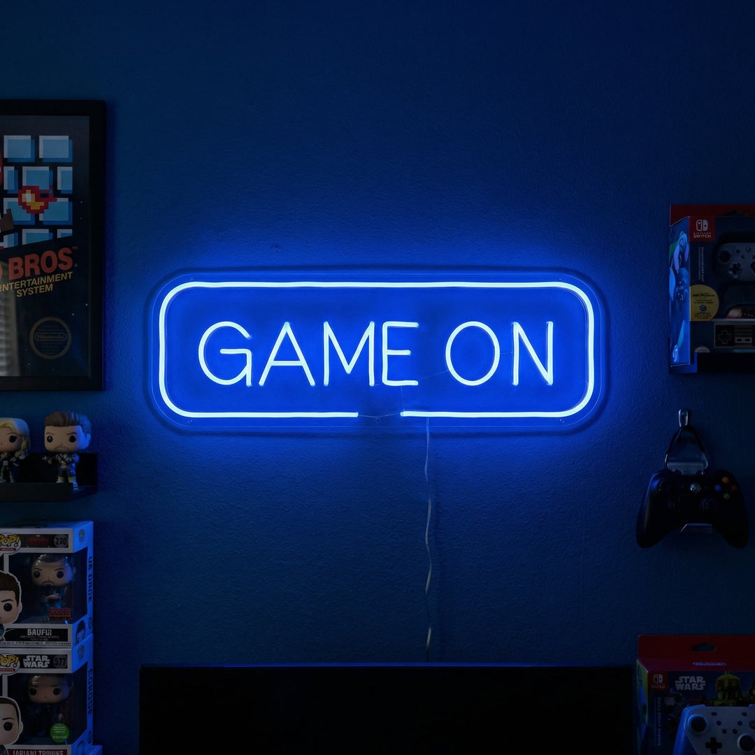 "Game On, Game Wall Art" Neonkyltti