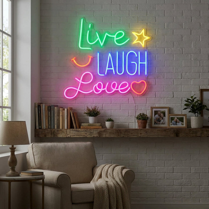 "Live Laugh Love" Neonkyltti