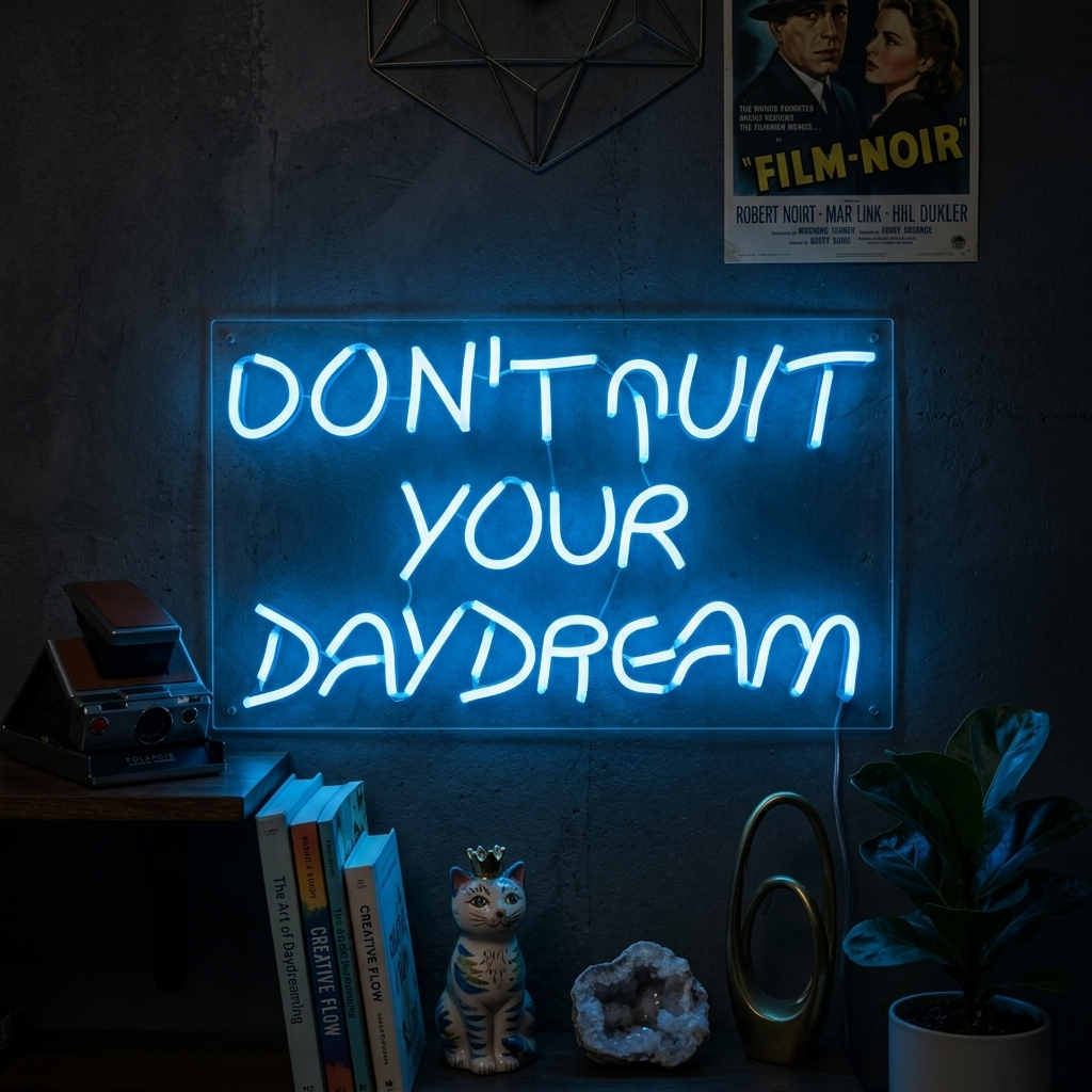 "Donot Quit Your Daydream" Neonkyltti
