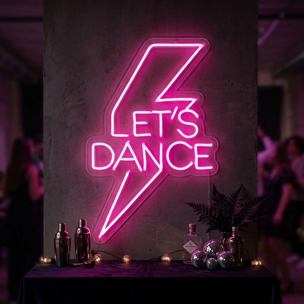 "Lets Dance" Neonkyltti