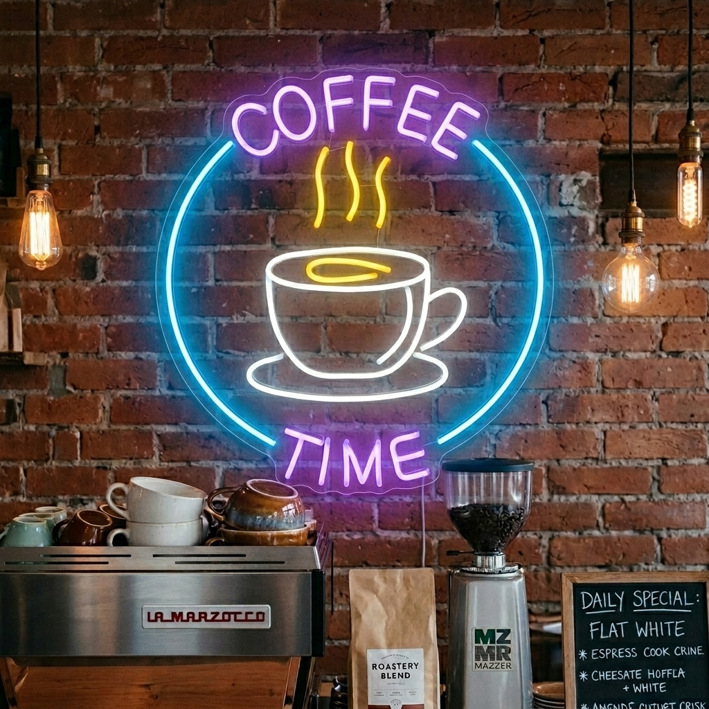 "Coffee Time" Neonkyltti