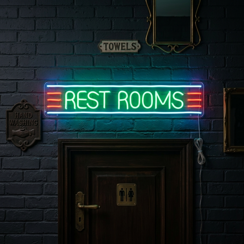 "Restroom" Neonkyltti
