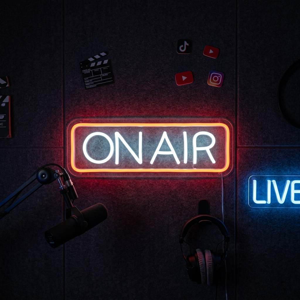 "ON AIR NEON LETTERS" Neonkyltti