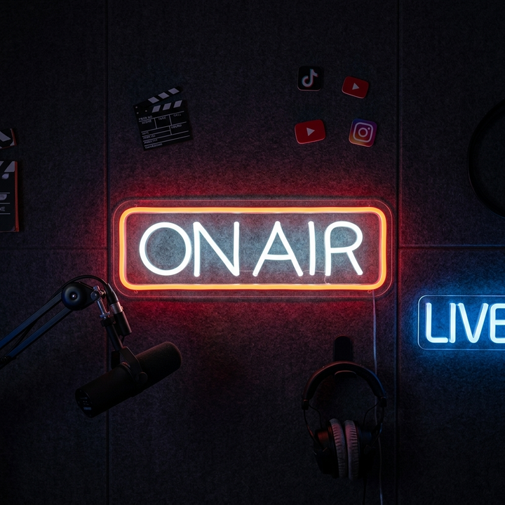"ON AIR NEON LETTERS" Neonkyltti