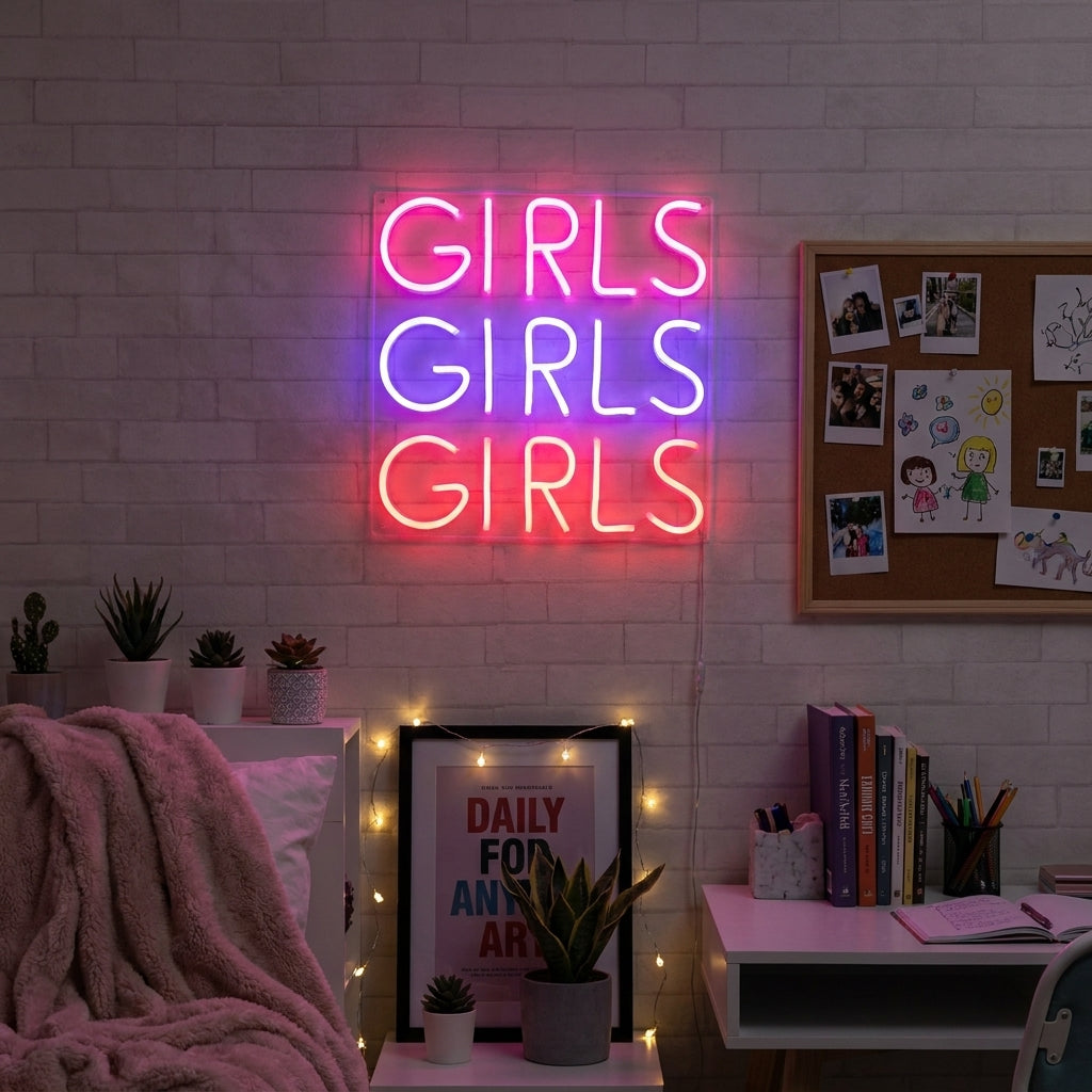 "Girls Girls Girls" Neonkyltti