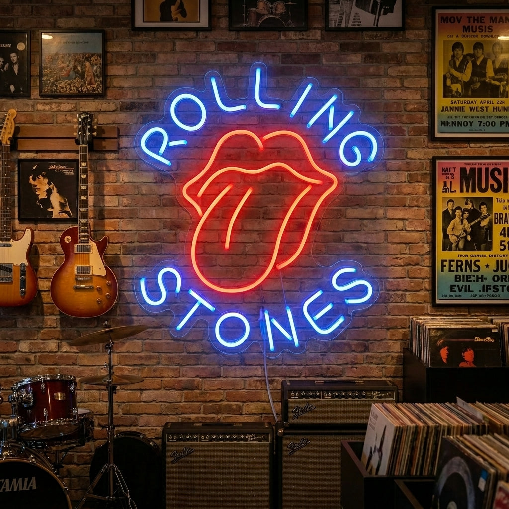 "Rolling Stones" Neonkyltti