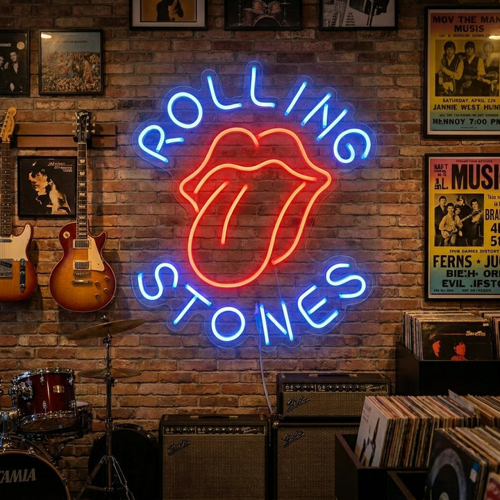 "Rolling Stones" Neonkyltti