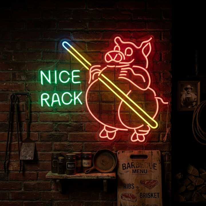 "Nice Rack" Neonkyltti