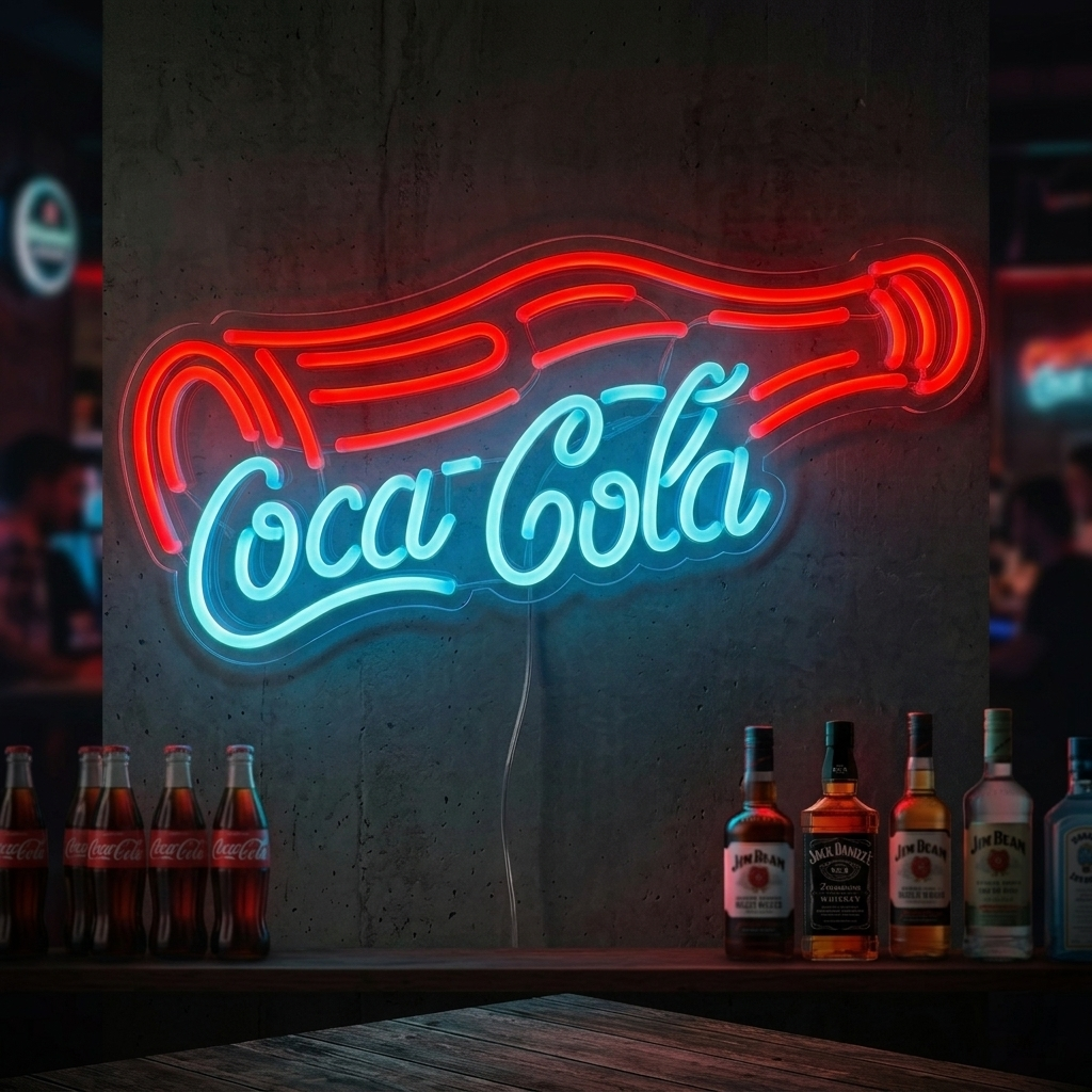 "Kokispullo" Neonkyltti