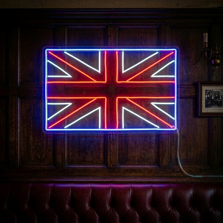"UK Lippu" Neonkyltti