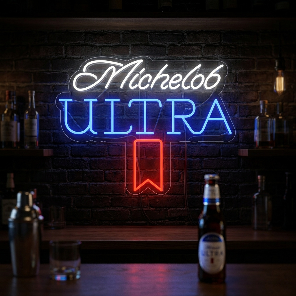 "Vintage Michelob Ultra Olutbaari" Neonkyltti