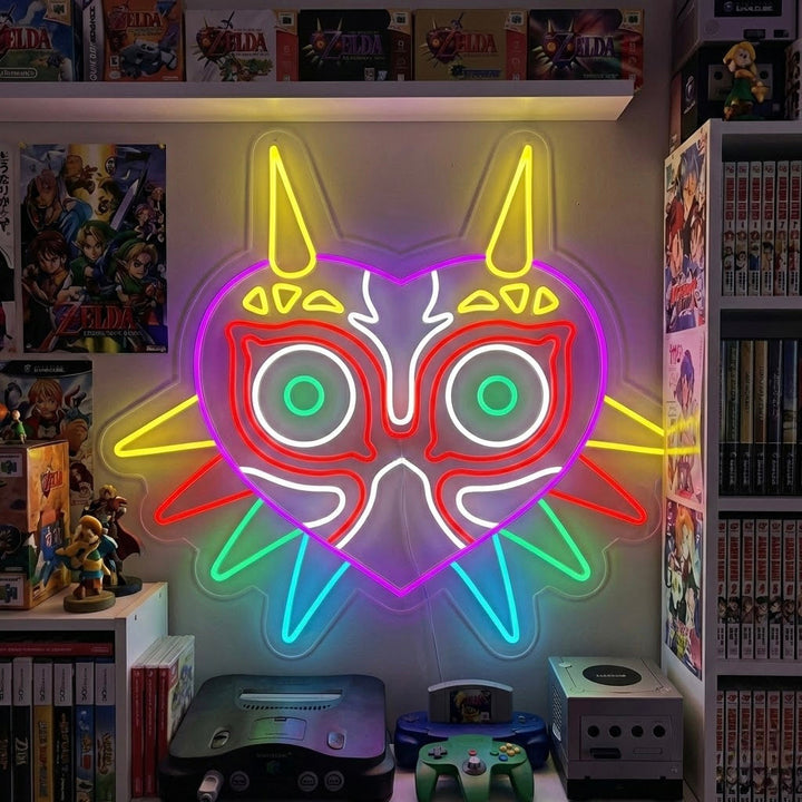 "Majoras Naamio" Neonkyltti