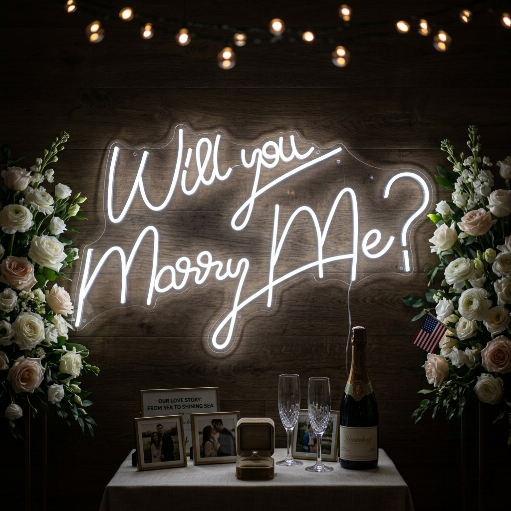 "Will You Marry Me" Neonkyltti