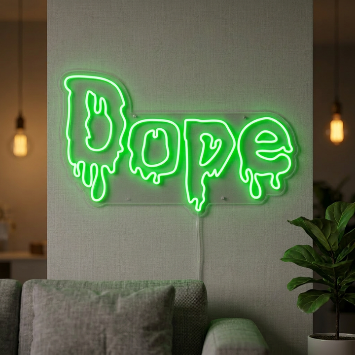 "Marihuana Kannabis Dope" Neonkyltti