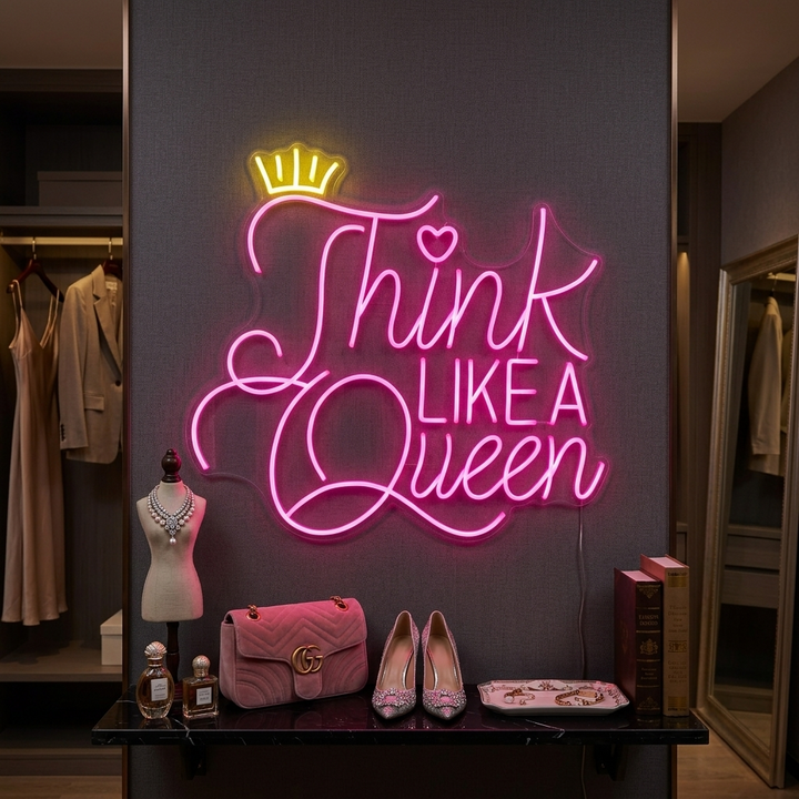 "Think Like A Queen" Neonkyltti