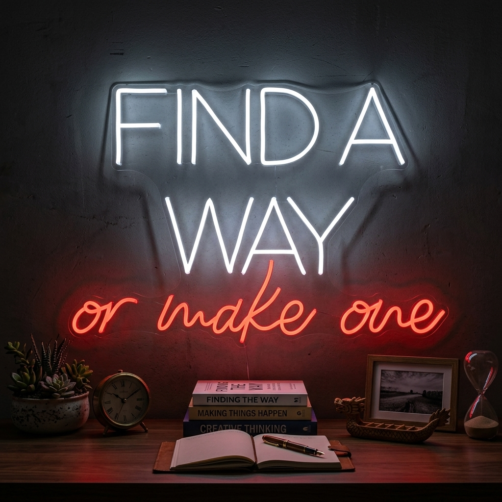 "Find A Way Or Make One" Neonkyltti