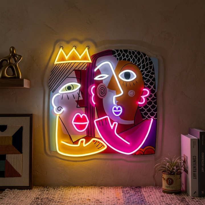 "Mies ja nainen" UV-tulostettu LED-neonkyltti