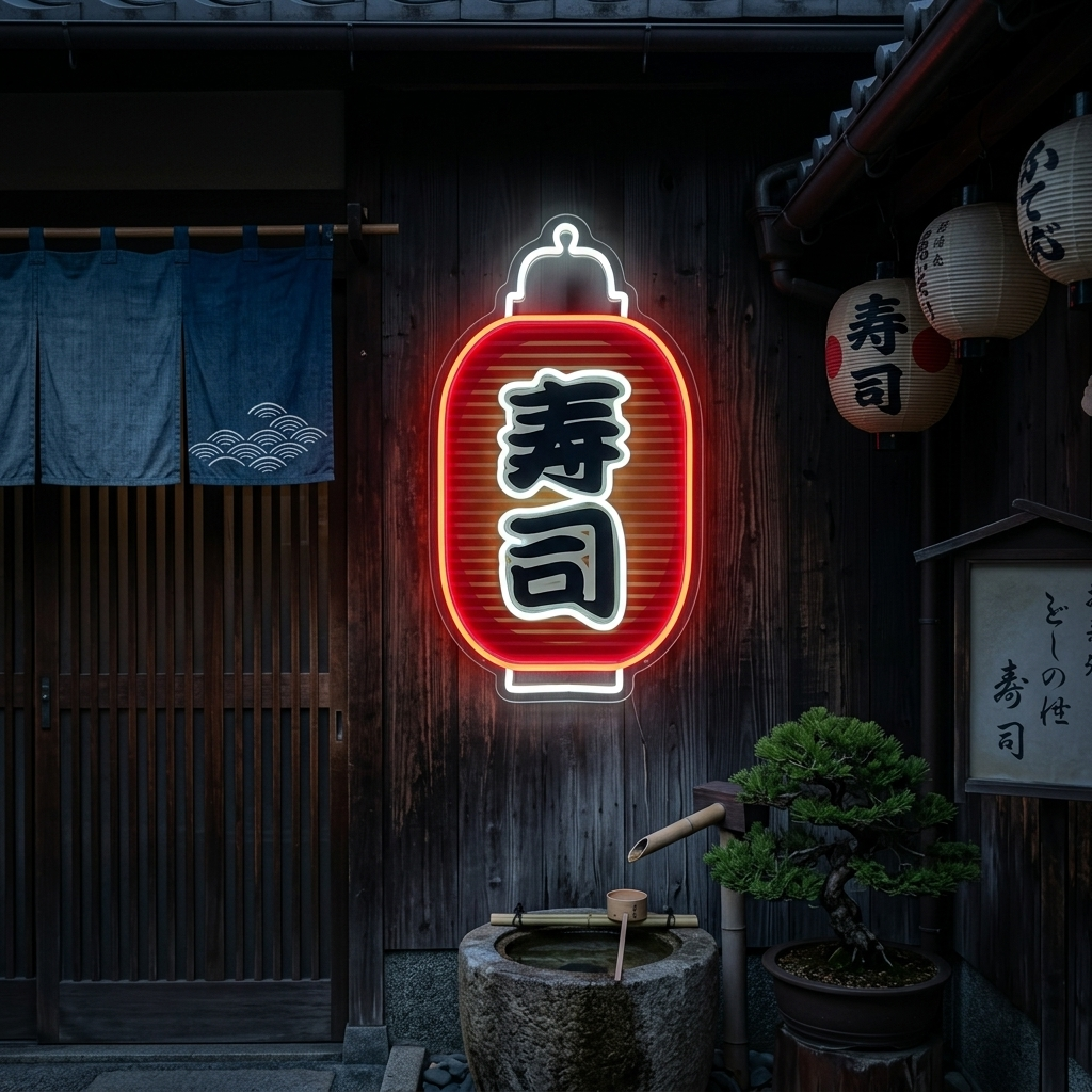 Sushi Neonkyltti, Japanilainen ravintola sisustus