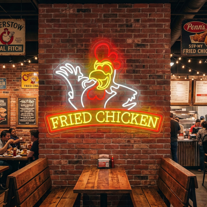"Fried Chicken" Neonkyltti