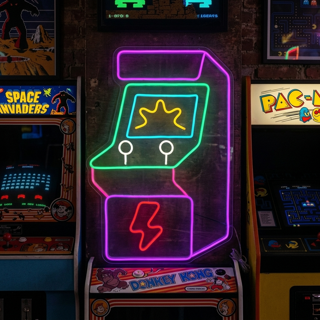 "Arcade kone" Neonkyltti