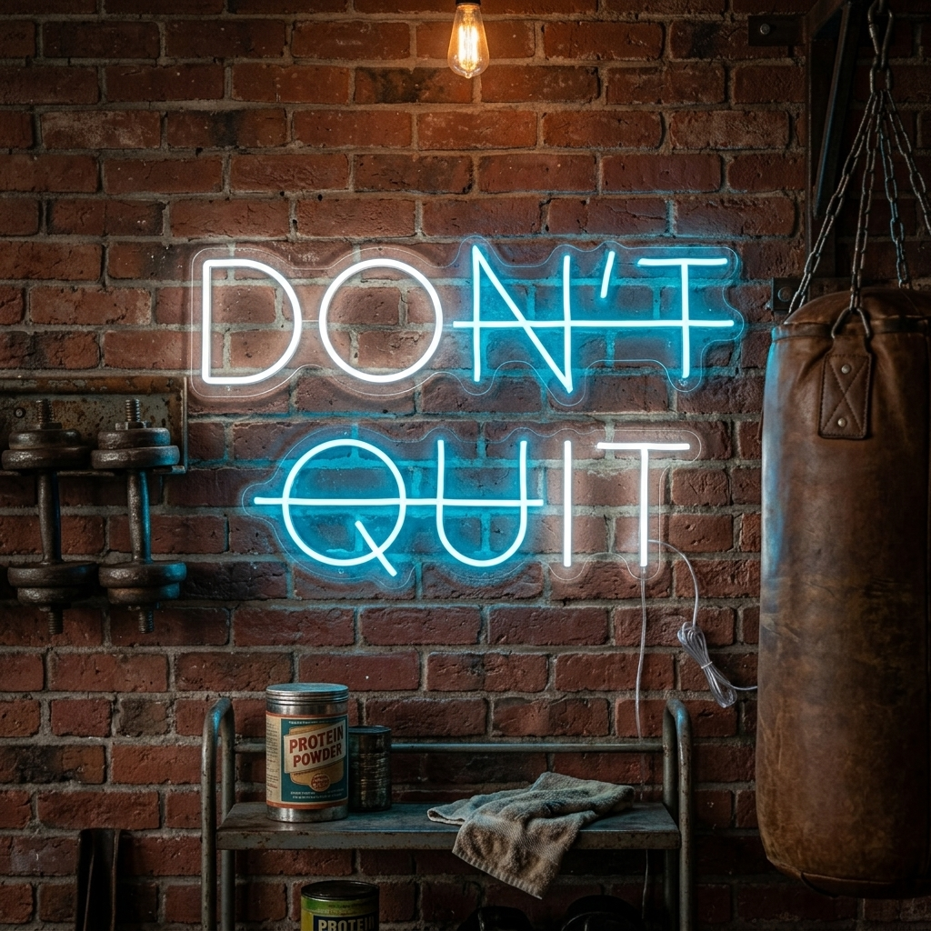 "Don't Quit Do It" Neonkyltti