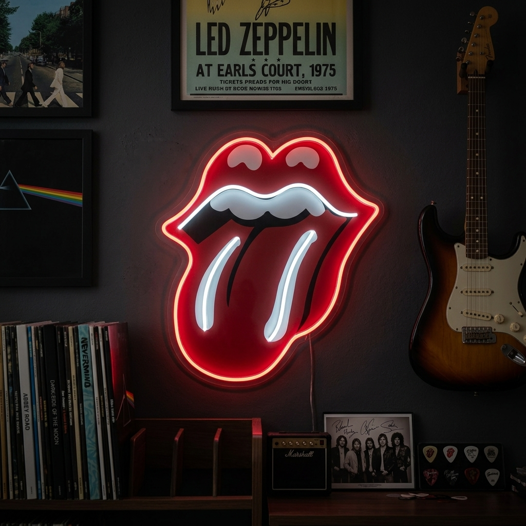 "Rolling Stones" Neonkyltti