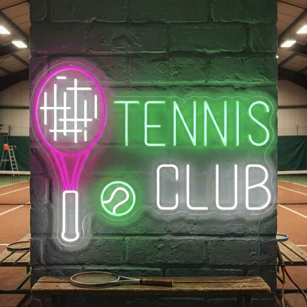 "Tennis Club" Neonkyltti