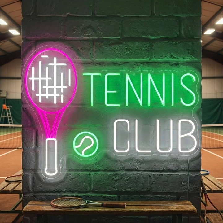 "Tennis Club" Neonkyltti